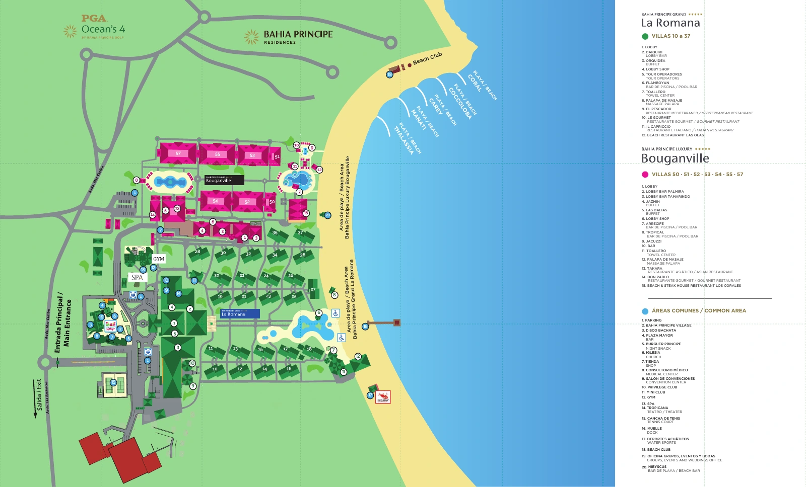 Bouganville · plan du complexe