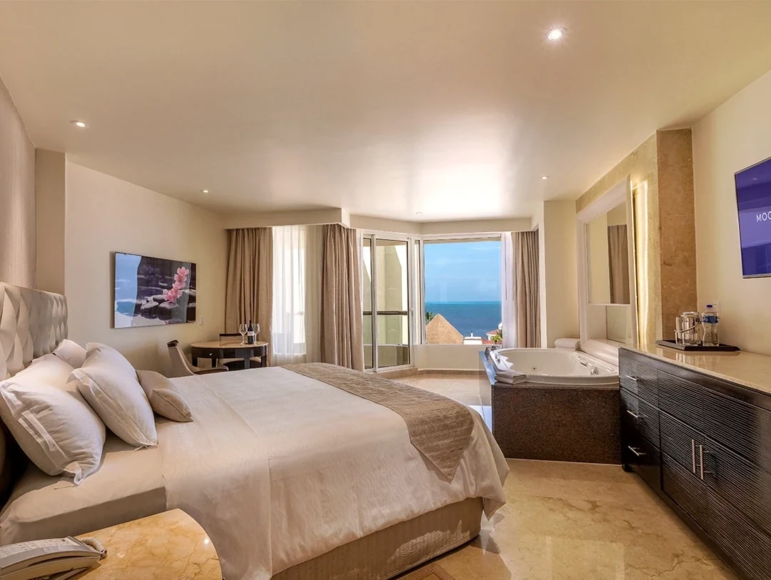 Moon Palace Cancun · exemple de chambre avec vue mer, catégorie différente de la vue jardin du forfait
