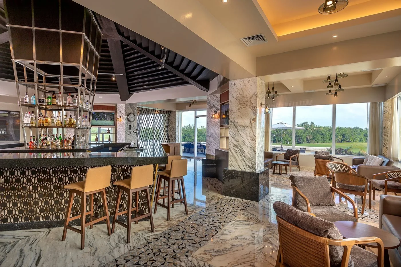 Moon Palace Cancun · l’espace de restauration du golf